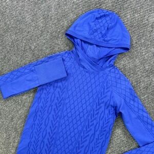 Lululemon Swiftly Tech Long Sleeve Hoodie Women Blue Athletic Top No Size Tag